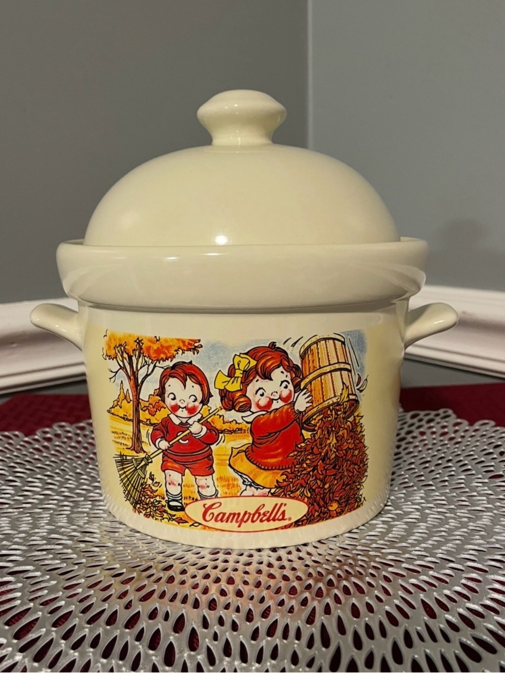 🌸 Vintage Campbells Soup Kids Soup/Chili Tureen with Lid/Top- No Ladle